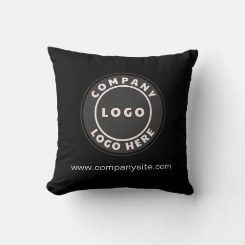 Create Your Custom Company Logo and Business Brand Throw Pillow