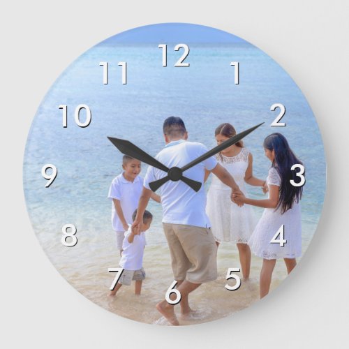 Create Your Custom Family Keepsake Photo Modern Large Clock