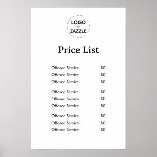 Create Your Custom Logo   Minimalist Price Display Poster