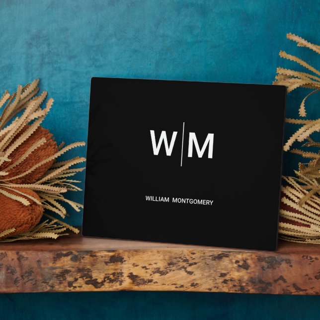 create your custom minimalist & Plaque with Easel (Side)