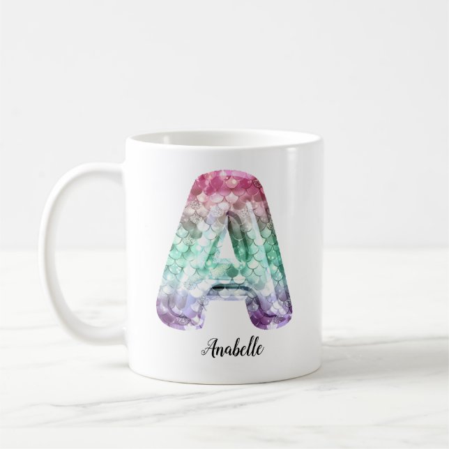 Create Your Custom Name Monogram A Coffee Mug (Left)