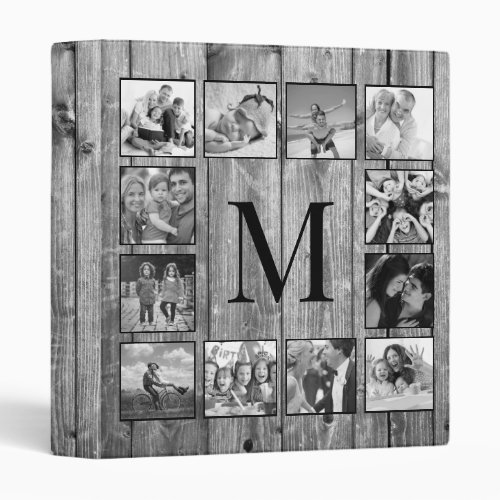 Create Your Custom Photo Collage Rustic Farmhouse 3 Ring Binder