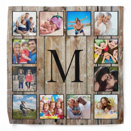 Create Your Custom Photo Collage Rustic Farmhouse Bandana