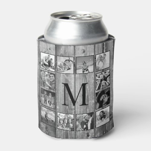 Create Your Custom Photo Collage Rustic Farmhouse Can Cooler