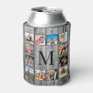 Create Your Custom Photo Collage Rustic Farmhouse Can Cooler