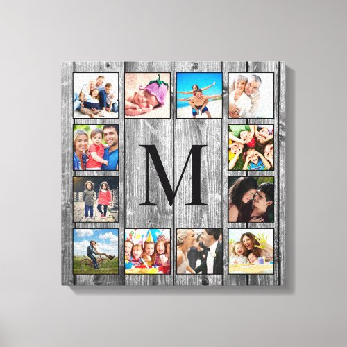 Create Your Custom Photo Collage Rustic Farmhouse Canvas Print