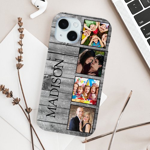 Create Your Custom Photo Collage Rustic Farmhouse iPhone 15 Case