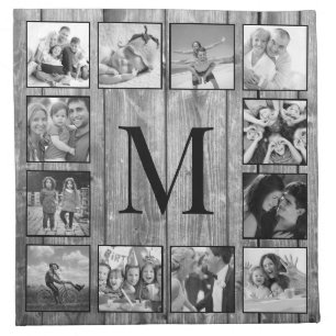 Create Your Custom Photo Collage Rustic Farmhouse Cloth Napkin