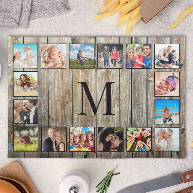 Create Your Custom Photo Collage Rustic Farmhouse Cloth Placemat (Creator Uploaded)
