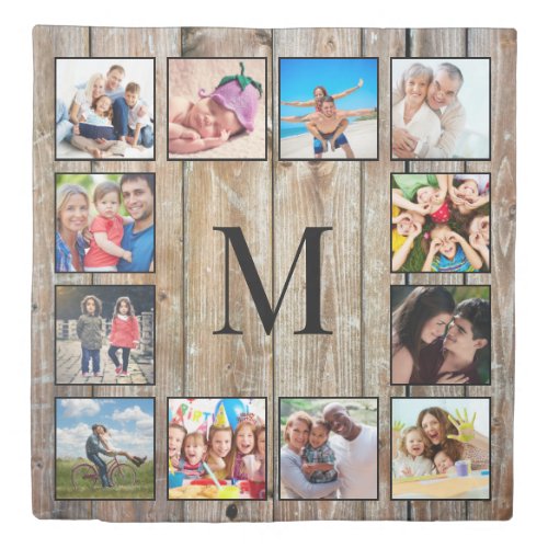 Create Your Custom Photo Collage Rustic Farmhouse Duvet Cover