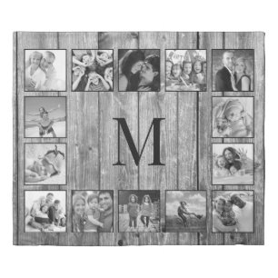 Create Your Custom Photo Collage Rustic Farmhouse Duvet Cover