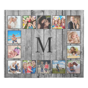Create Your Custom Photo Collage Rustic Farmhouse Duvet Cover