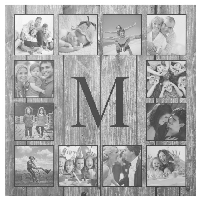 Create Your Custom Photo Collage Rustic Farmhouse Gallery Wrap (Front)