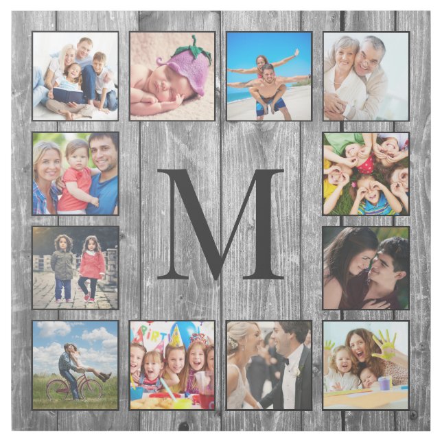 Create Your Custom Photo Collage Rustic Farmhouse Gallery Wrap (Front)