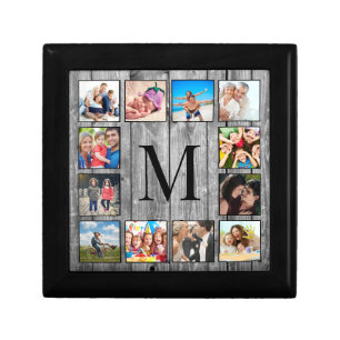 Create Your Custom Photo Collage Rustic Farmhouse Gift Box