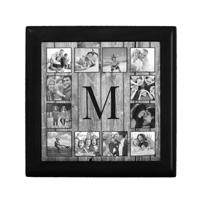 Create Your Custom Photo Collage Rustic Farmhouse Gift Box (Front)