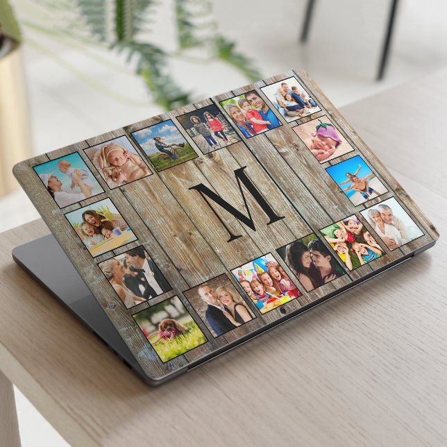 Create Your Custom Photo Collage Rustic Farmhouse HP Laptop Skin (Creator Uploaded)