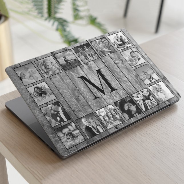 Create Your Custom Photo Collage Rustic Farmhouse HP Laptop Skin (Creator Uploaded)