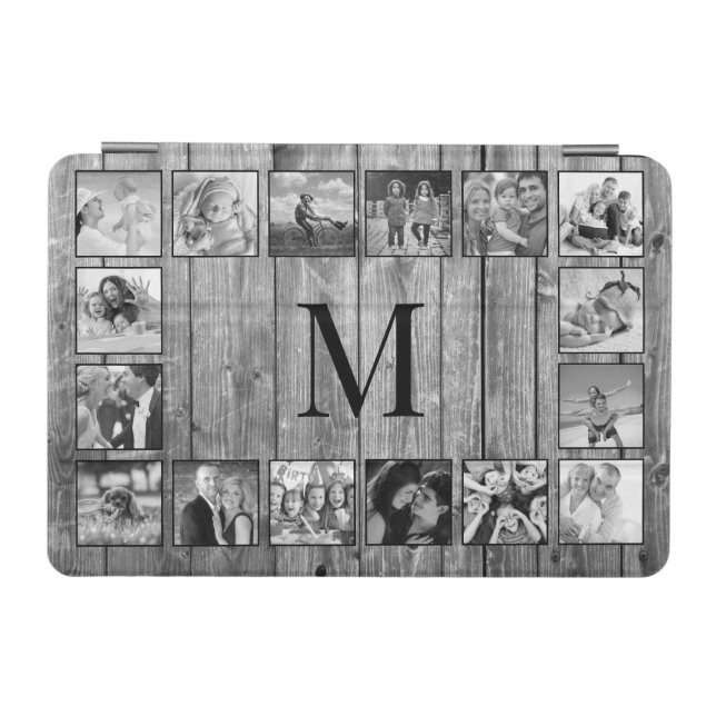Create Your Custom Photo Collage Rustic Farmhouse iPad Mini Cover (Horizontal)