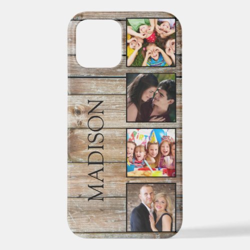 Create Your Custom Photo Collage Rustic Farmhouse iPhone 12 Case
