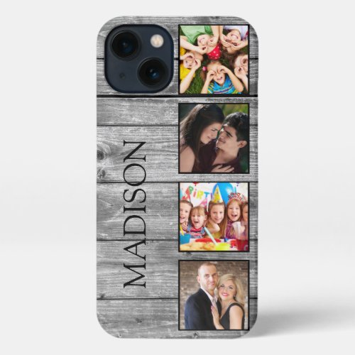 Create Your Custom Photo Collage Rustic Farmhouse iPhone 13 Case
