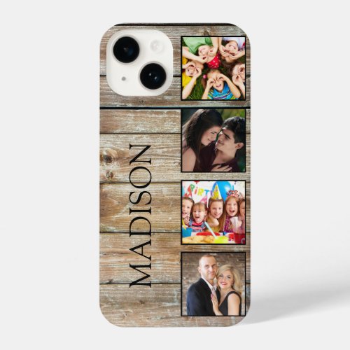 Create Your Custom Photo Collage Rustic Farmhouse iPhone 14 Case