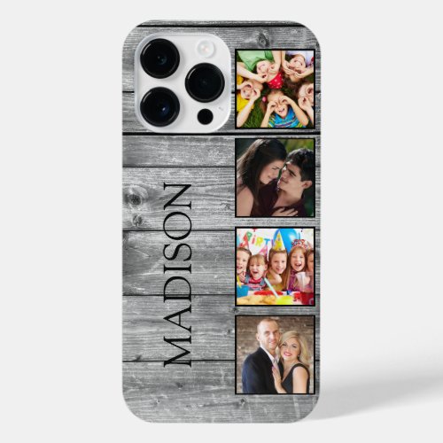 Create Your Custom Photo Collage Rustic Farmhouse iPhone 14 Pro Max Case
