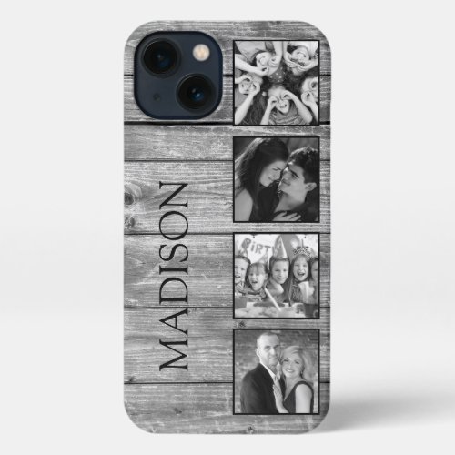 Create Your Custom Photo Collage Rustic Farmhouse iPhone 13 Case