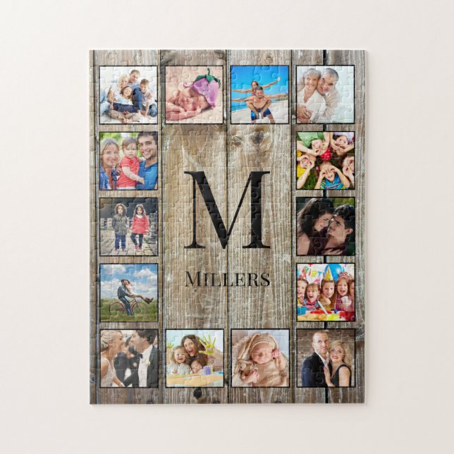 Create Your Custom Photo Collage Rustic Farmhouse Jigsaw Puzzle (Vertical)