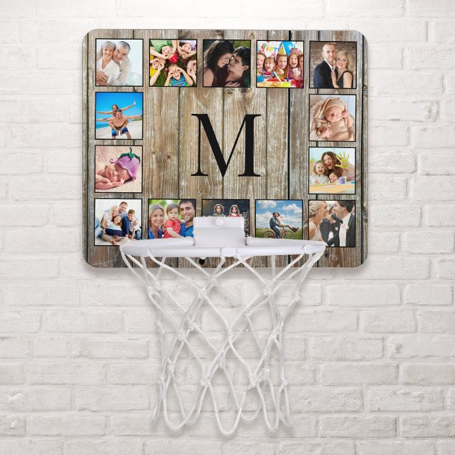 Create Your Custom Photo Collage Rustic Farmhouse Mini Basketball Hoop (Creator Uploaded)