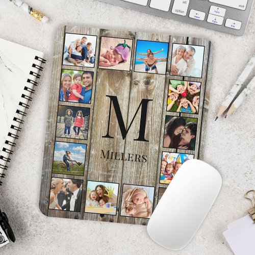 Create Your Custom Photo Collage Rustic Farmhouse Mouse Pad