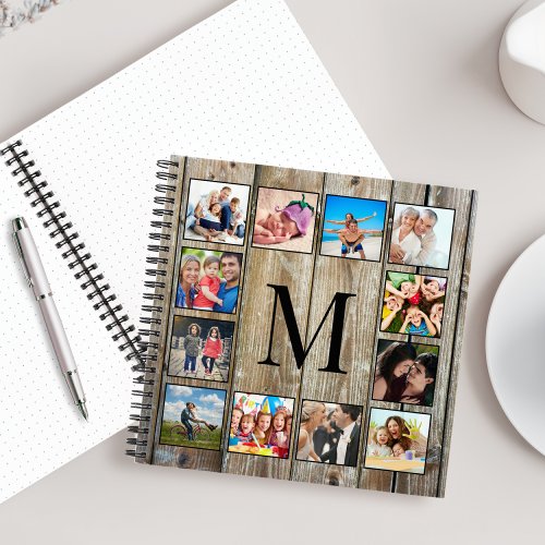 Create Your Custom Photo Collage Rustic Farmhouse Notebook