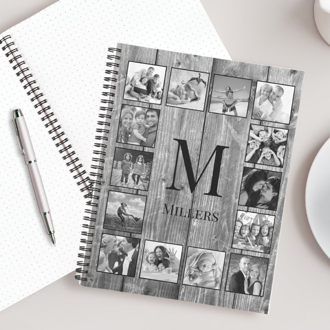 Create Your Custom Photo Collage Rustic Farmhouse Notebook (Creator Uploaded)