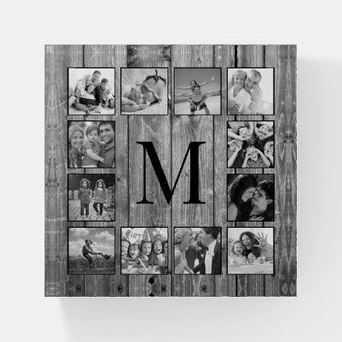 Create Your Custom Photo Collage Rustic Farmhouse Paperweight