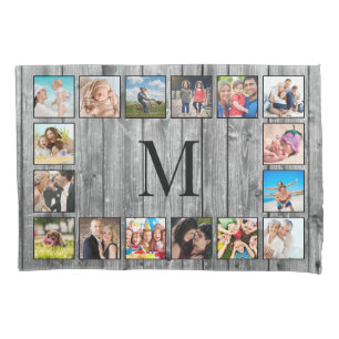 Create Your Custom Photo Collage Rustic Farmhouse Pillow Case