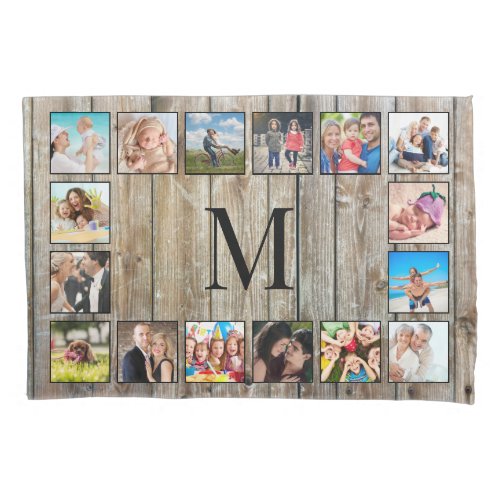 Create Your Custom Photo Collage Rustic Farmhouse Pillow Case