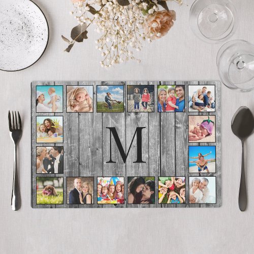Create Your Custom Photo Collage Rustic Farmhouse Placemat