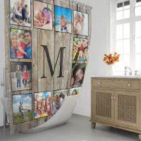 Rustic Farmhouse Shower Curtain Personalized