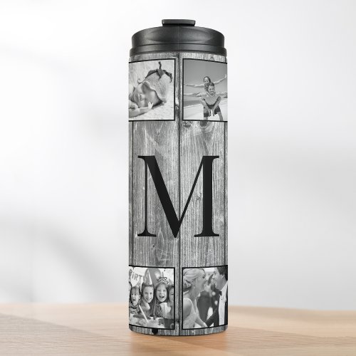 Create Your Custom Photo Collage Rustic Farmhouse Thermal Tumbler