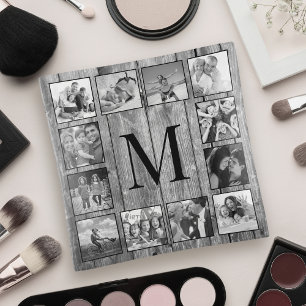 Create Your Custom Photo Collage Rustic Farmhouse Trinket Tray