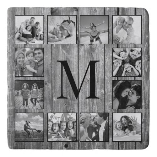 Create Your Custom Photo Collage Rustic Farmhouse Trivet