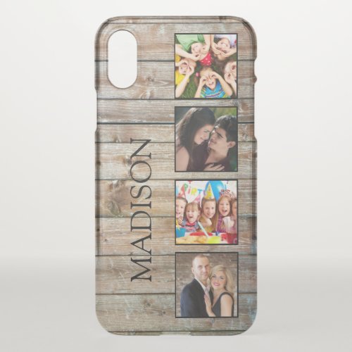 Create Your Custom Photo Collage Rustic Farmhouse iPhone X Case