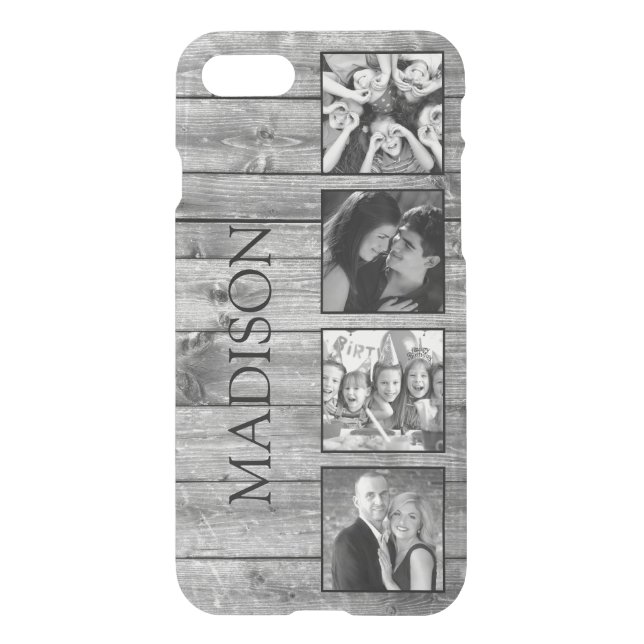 Create Your Custom Photo Collage Rustic Farmhouse Uncommon iPhone Case (Back)