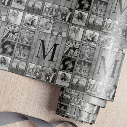 Create Your Custom Photo Collage Rustic Farmhouse Wrapping Paper