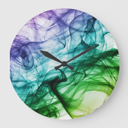 Create Your Custom Photo Grey Classy Elegant Large Clock