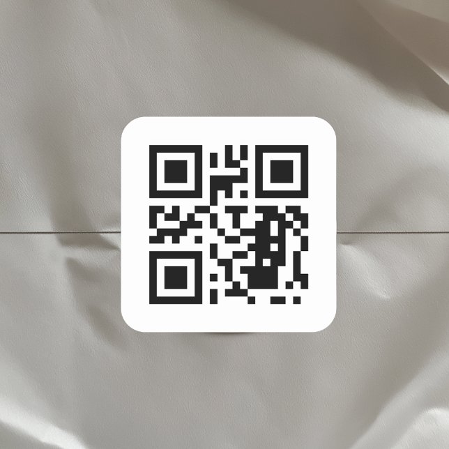 Create Your Custom QR Code Square Sticker (QR Code Square White Sticker)