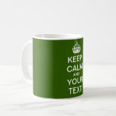 Create Your Custom Text "Keep Calm and Carry On" Coffee Mug (Front Left)