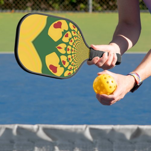 Create Your Cute Amazing I love Jamaica colors  Pickleball Paddle