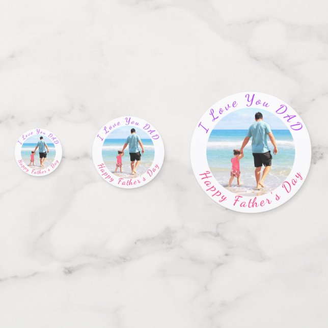 Create Your Dad Photo Father's Day Confetti Gift (Fronts)
