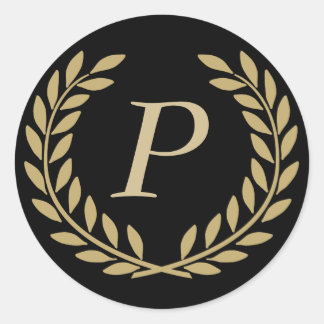 Create Your Decorative Monogram Classic Round Sticker